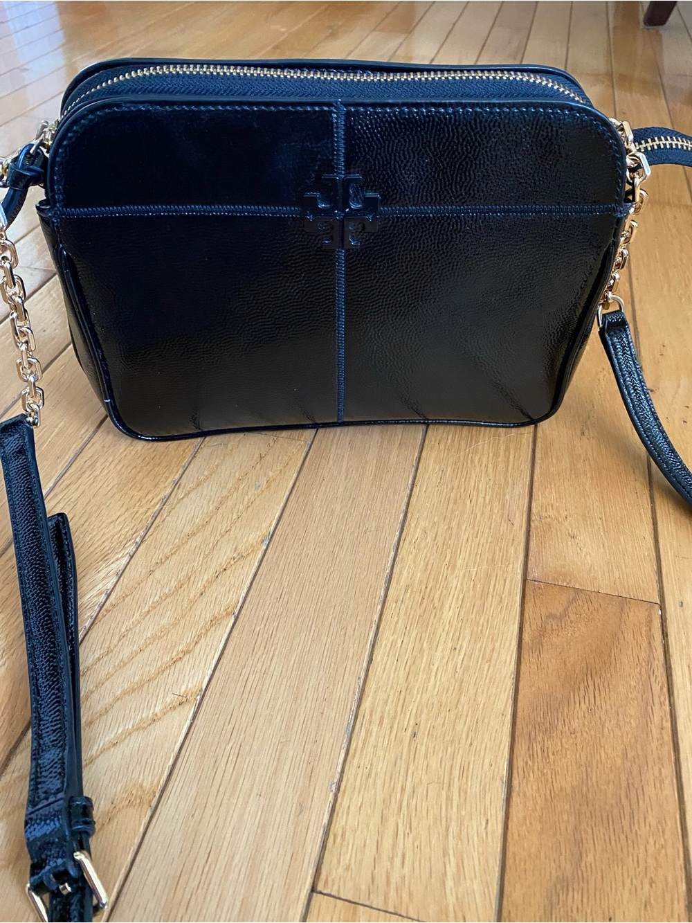 Tory Burch EUC Perry Bombe Mini Bag Black Crossbody